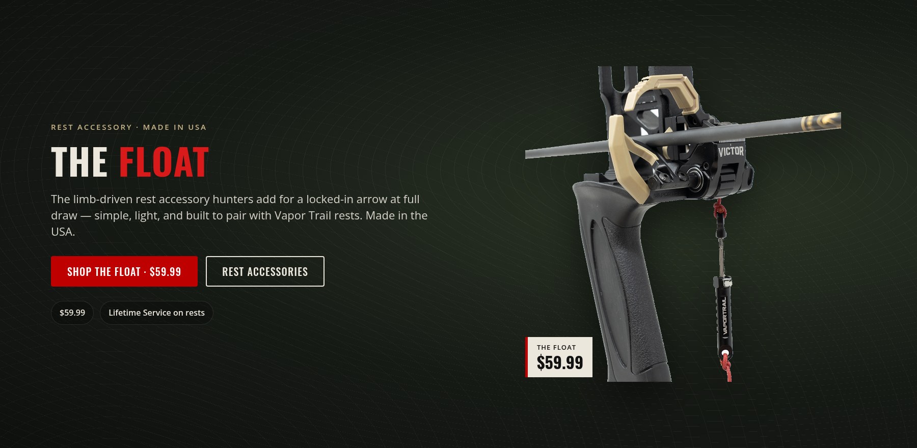Vapor Trail The Float - Limb Driven Arrow Rest Accessory